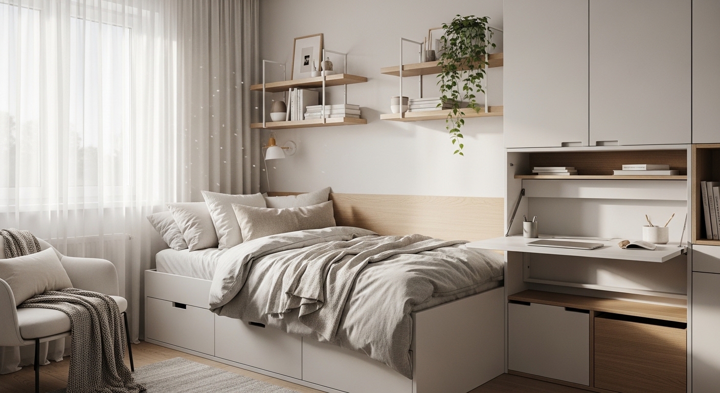 Pequenos espaços, grande descanso: como planejar um quarto funcional e elegante