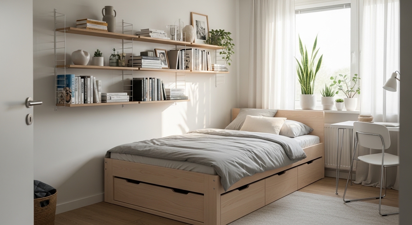 Quartos pequenos, grandes resultados: o plano de organização que melhora seu sono e sua rotina