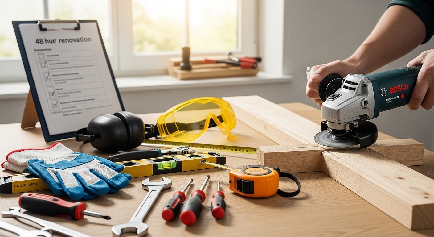 Reformas de fim de semana sem caos: planejamento esperto, orçamento enxuto e o kit de ferramentas ideal